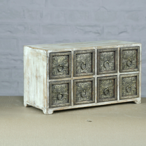 Portagioie Elegante con Dettagli in Metallo – Scatola Porta Gioielli in Legno di Alta Qualità